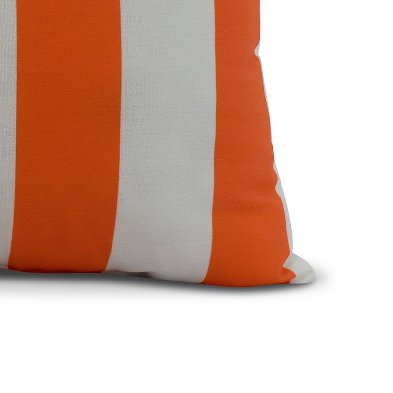 18 x 18 Inch Rugby Stripe Stripe Print Outdoor Pillow
