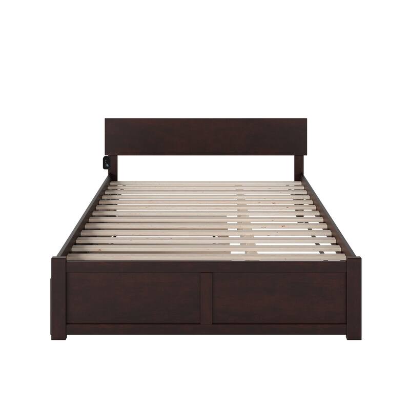 AFI Orlando King Platform Bed with Twin XL Trundle