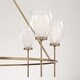 preview thumbnail 3 of 2, 46" W x 37" H 8-Light Ring Chandelier in Aged Brass with Layered White and Clear Glass - 45.5"W x 37"H