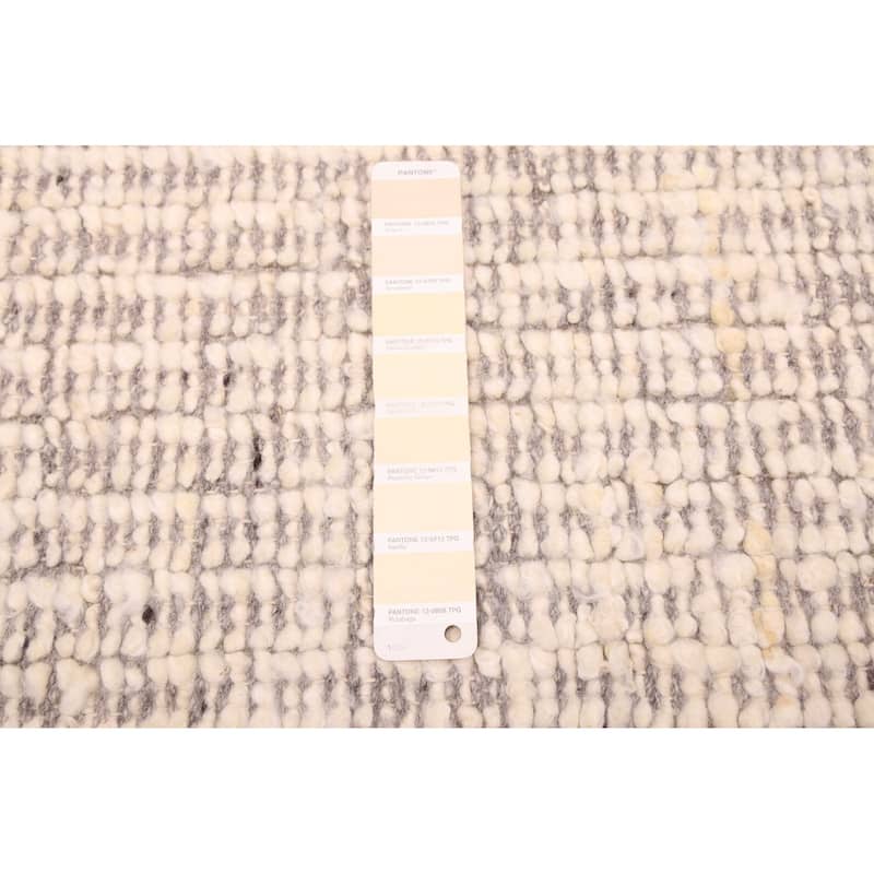 ECARPETGALLERY Hand-knotted Looma Cream Wool Rug - 8'0 x 10'3