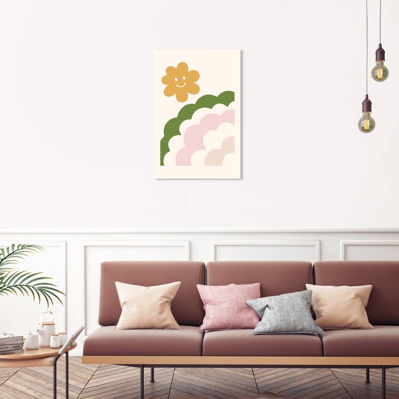 Wynwood Studio Canvas Floral and Botanical Sun in Fertile Garden Gold and Modern & Contemporary Wall Art Canvas Print