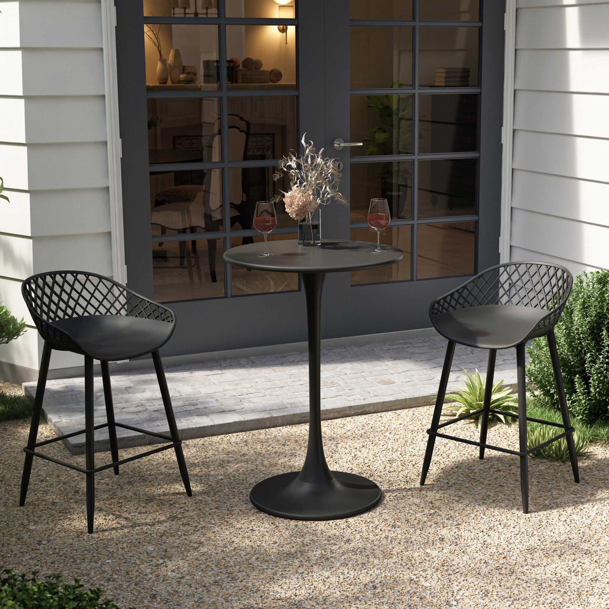 Small outdoor bistro clearance table and chairs