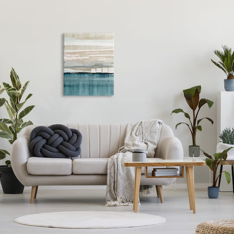Stupell Abstract Ocean Landscape Canvas Wall Art Design by Flora Kouta