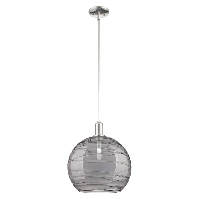 Innovations Lighting Endless Possibilities Arcadia - Athens Deco Swirl - 1 Light 14" Stem Hung Mini Pendant - Polished Nickel