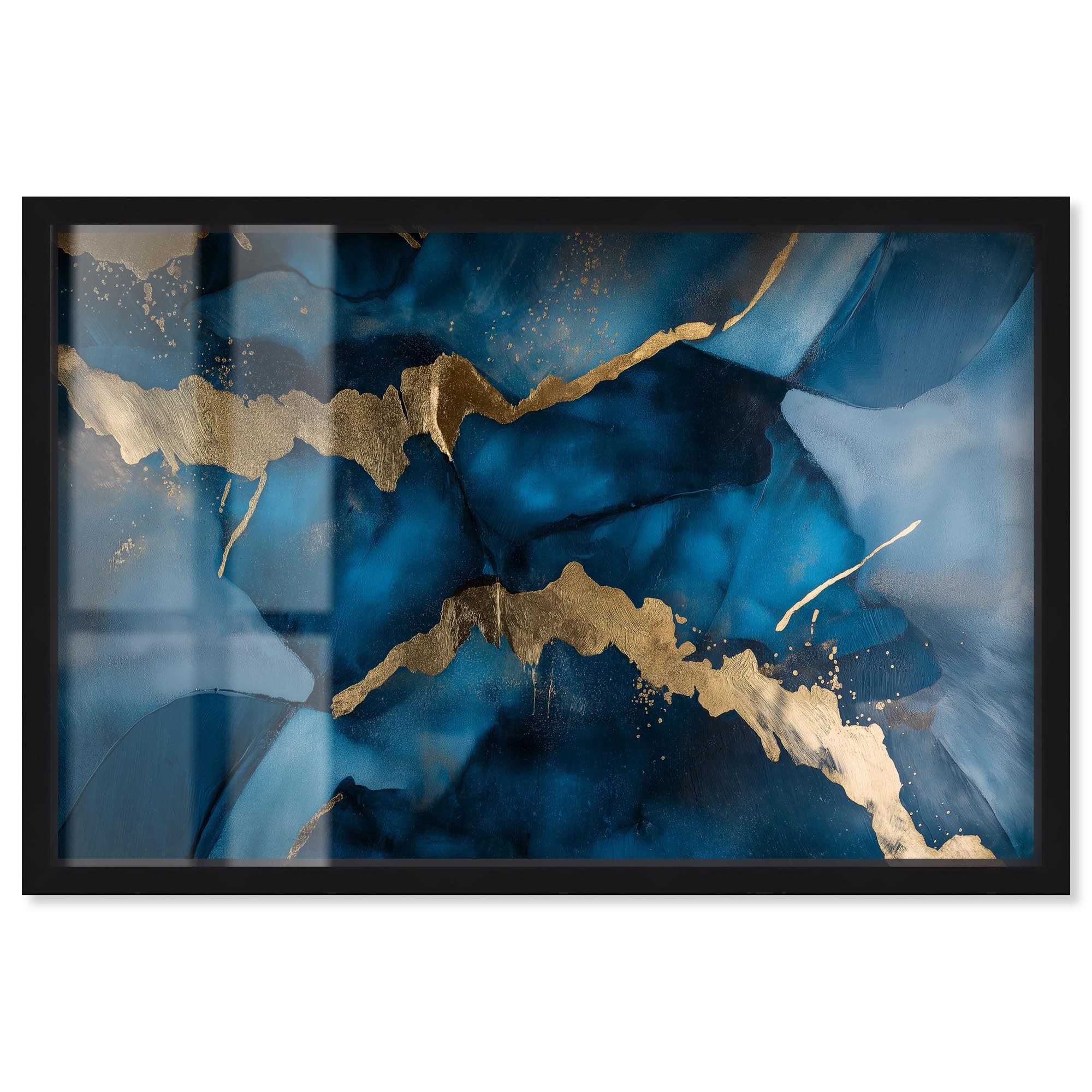 Dark Texture Golden Touch III Shadowbox by Art Remedy