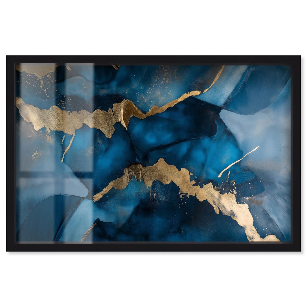 Dark Texture Golden Touch III Shadowbox by Art Remedy