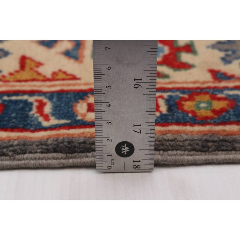 ECARPETGALLERY Hand-knotted Uzbek Ghazni Grey Wool Rug - 2'8 x 4'1