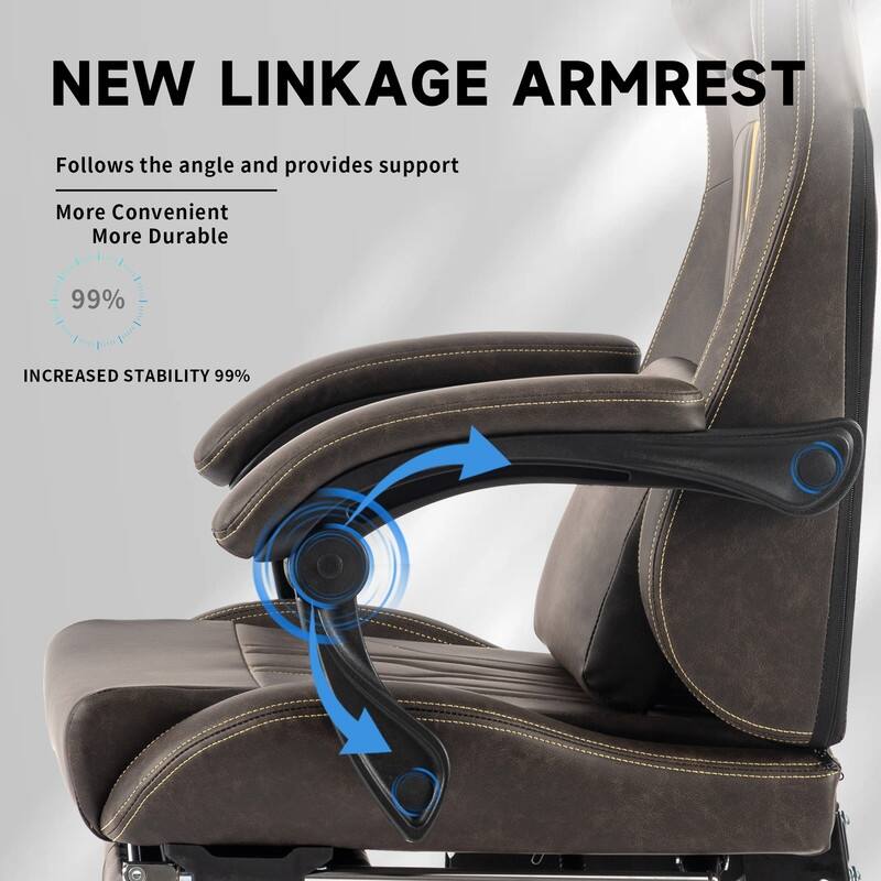 Adults with Massage Lumbar Support Swivel Video Game Chair