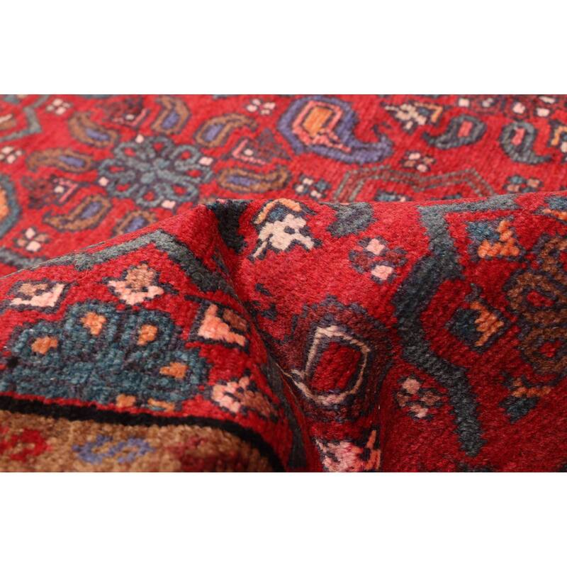 ECARPETGALLERY Hand-knotted Andelz Red Wool Rug - 4'0 x 10'6