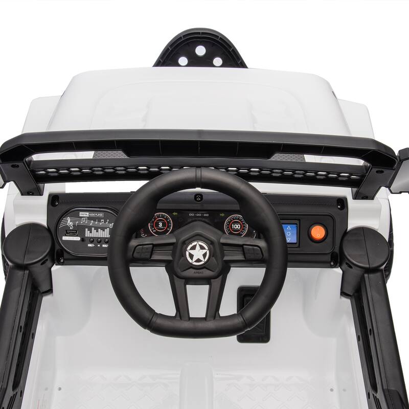 12V Ride-On Truck for Kids with Remote Control, Four-Wheel Suspension, Educational Content, and LED Lights 鈥