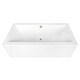 preview thumbnail 2 of 25, Kingston Brass 67-Inch Acrylic Rectangular Double Ended Freestanding Tub Glossy White/Polished Brass