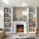 Option White TV Stand&Fireplace