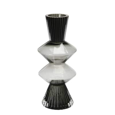 Glass Fluted Vase
