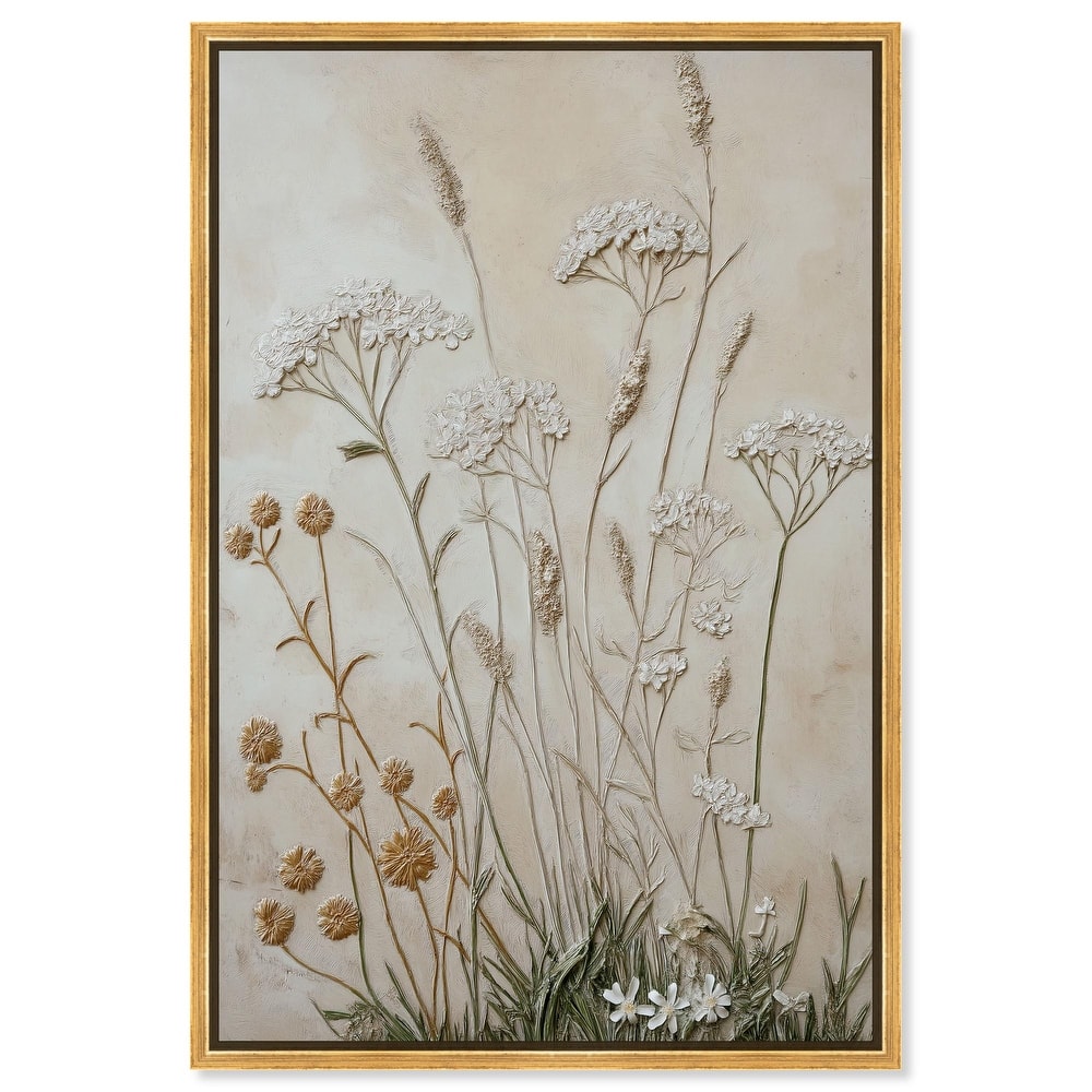 Plaster Petal Panorama Canvas by Art Remedy