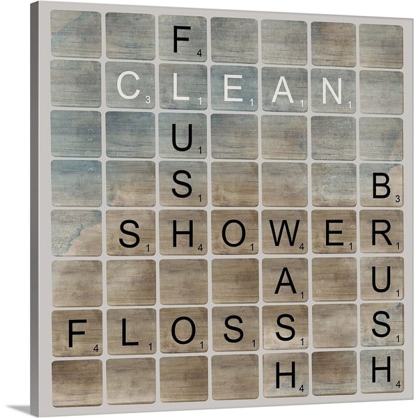 Shop Bathroom Letters Ii Canvas Wall Art On Sale Overstock 16893895