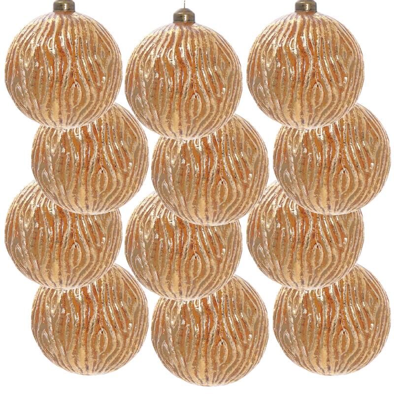 D3" Christmas Ball Ornaments, Glass Decorative Hanging Ball Christmas Tree Ornaments for Holiday Party, Set of 12