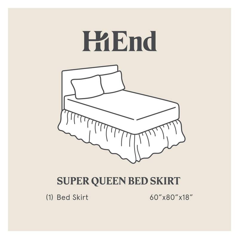 HiEnd Accents Gathered White Linen Bed Skirt, 1PC - Queen