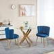 preview thumbnail 8 of 14, Modern dining chair(set of 2 ) with iron tube golden color legs, velvet and comfortable backrest