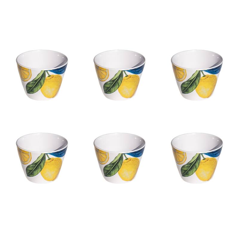 Abode Homewares Lemon Orchard Melamine Dip Bowl - Yellow - 4" - Set of 6 - Yellow
