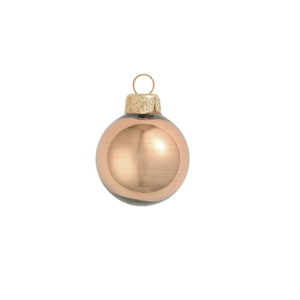 Shiny Finish Glass Christmas Ball Ornaments - 2.75" (70mm) - Chocolate Brown - 12ct
