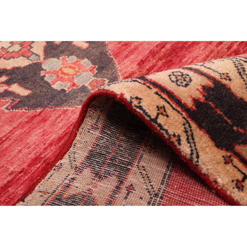 ECARPETGALLERY Hand-knotted Konya Anatolian Red Wool Rug - 3'4 x 13'0