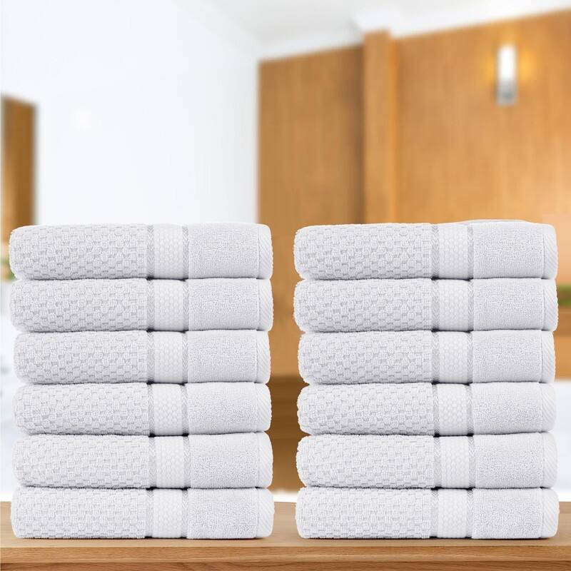 Hand Towels Popcorn Textured-Quick Drying 18 X 28 Inch by Ample Decor