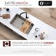preview thumbnail 10 of 20, Dual-Mount 30" Stainless Steel Single-Bowl Kitchen Sink S-411TG - Brushed stainless steel - 30" x 18" x 9"