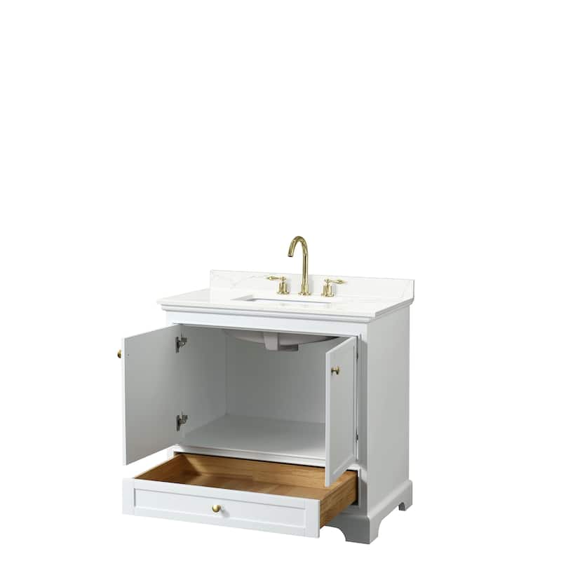 Deborah 36-inch Single Vanity, Quartz Top