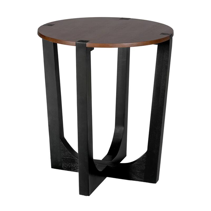 Acacia Solid Wood Coffee Table/Side Table,Brown & Black Color