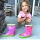 preview thumbnail 7 of 7, Little Pals Paint Your Own Wellies Kids Rain Boots, Pink with Green Trim or Green with Blue Trim, US Kids size 11.5
