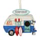 Exhart Solar Retro Surf Shop RV Hanging Bird House, 8.5 by 7 Inches