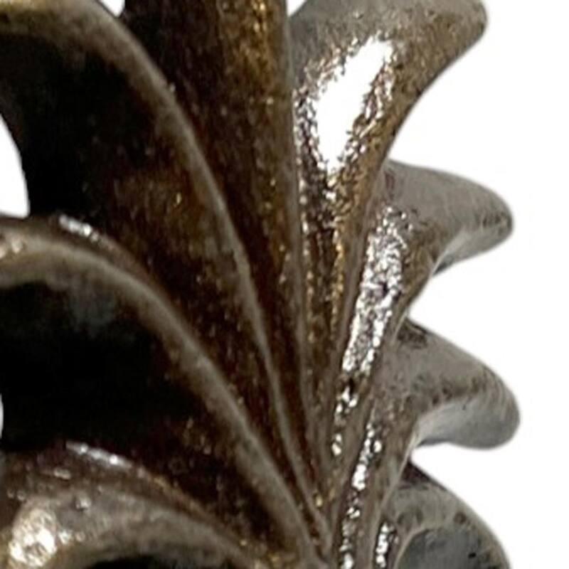 HomeRoots Set of Six Antiqued Bronze Metal Pineapple Drawer Pull Knobs - 1.25 in. x 2.50 in. x 1.50 in.