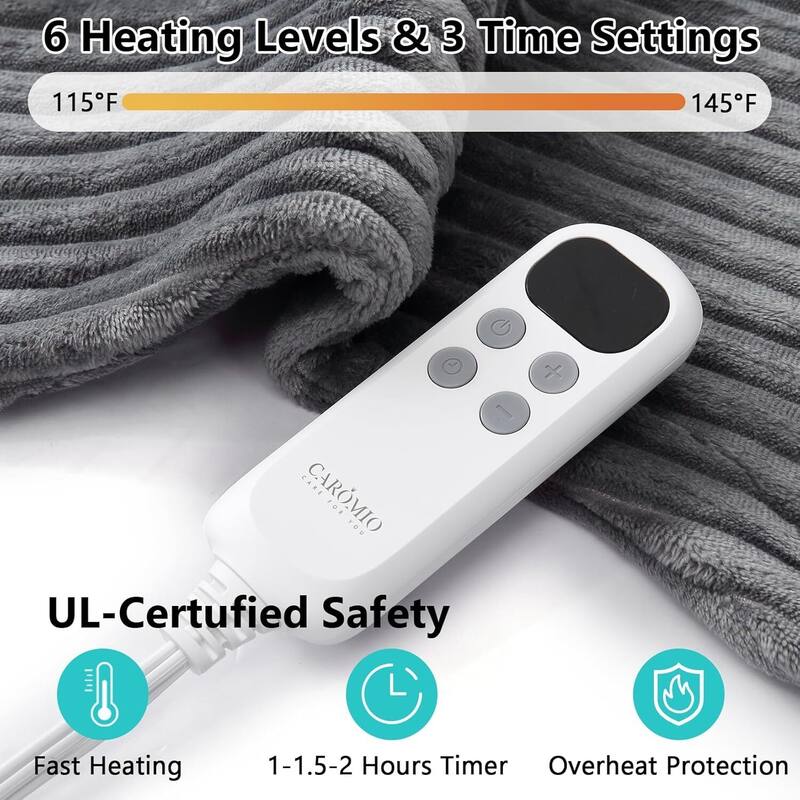 33"x24" Fast Heating Electric Heating Pad for Back Pain Relief for Best Winter Gifts