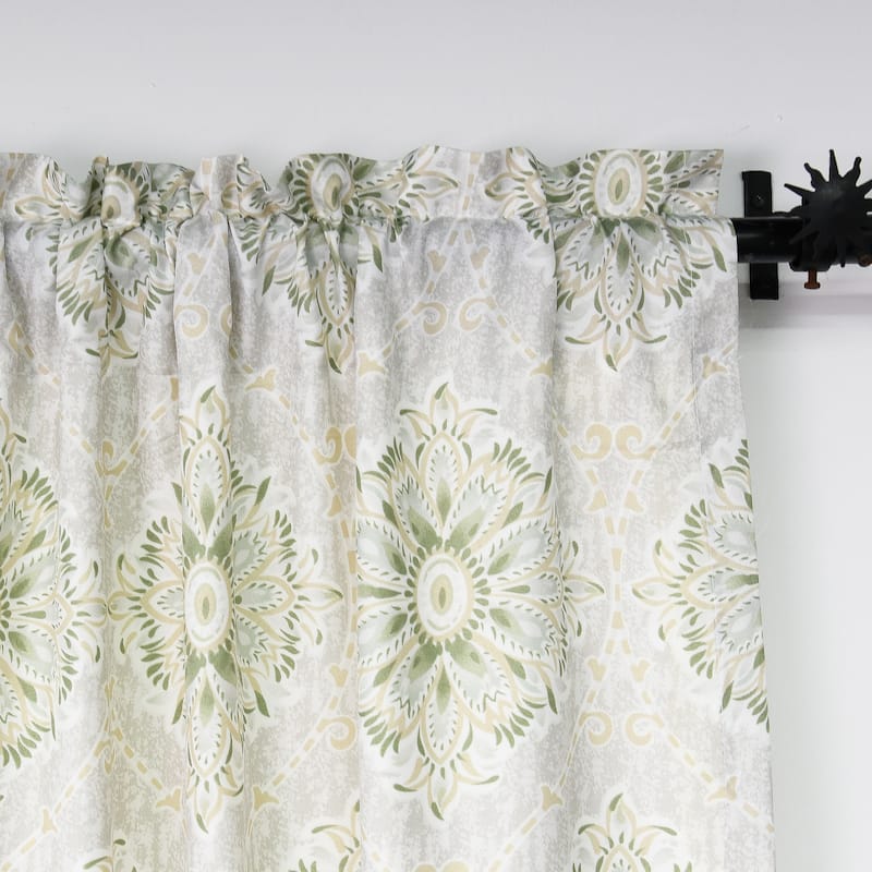 Serenta 2 Piece Printed Bloom Medallion Curtain Set, 60" x 84" - 60" x 84"