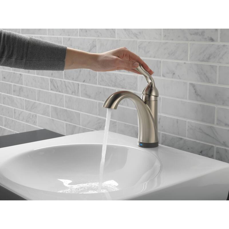 Delta Lahara Single Hole Bathroom Faucet with On/Off Touch and