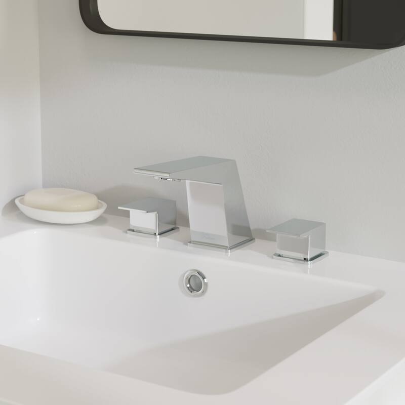 Swiss Madison SM-BF32 Carre 1.2 GPM Widespread Bathroom Faucet - Chrome