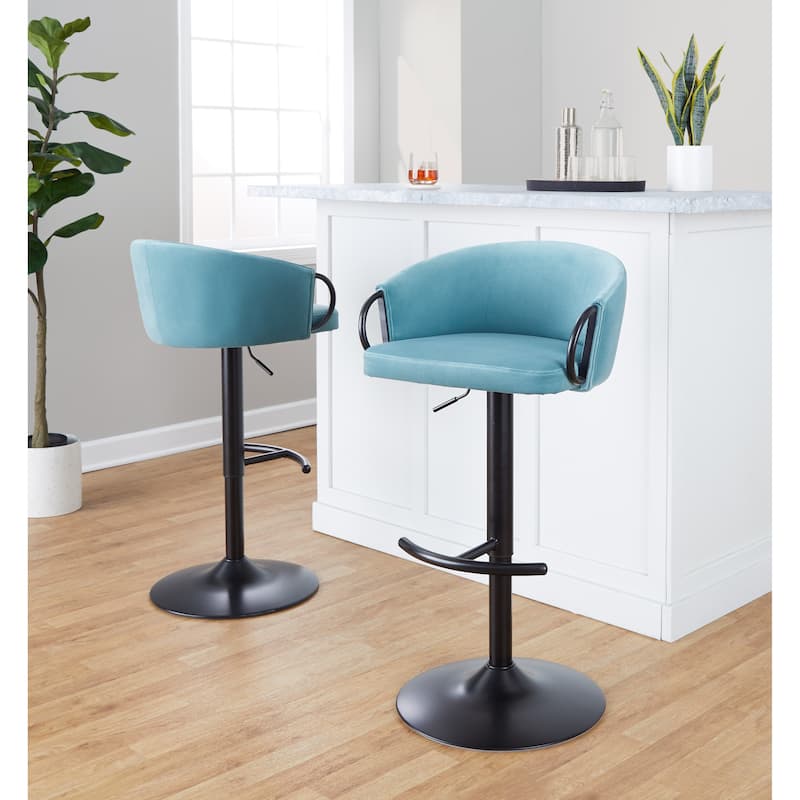 Silver Orchid Battista Adjustable Bar Stool (Set of 2)