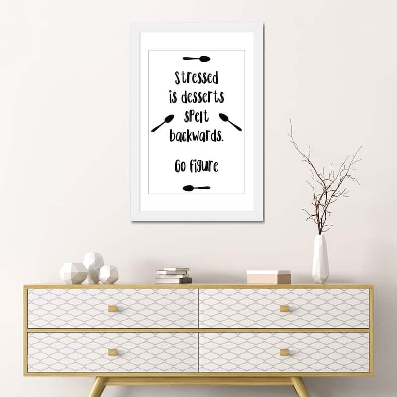 iCanvas "Stressed Is Desserts Spelt Backwards" by Pixy Paper