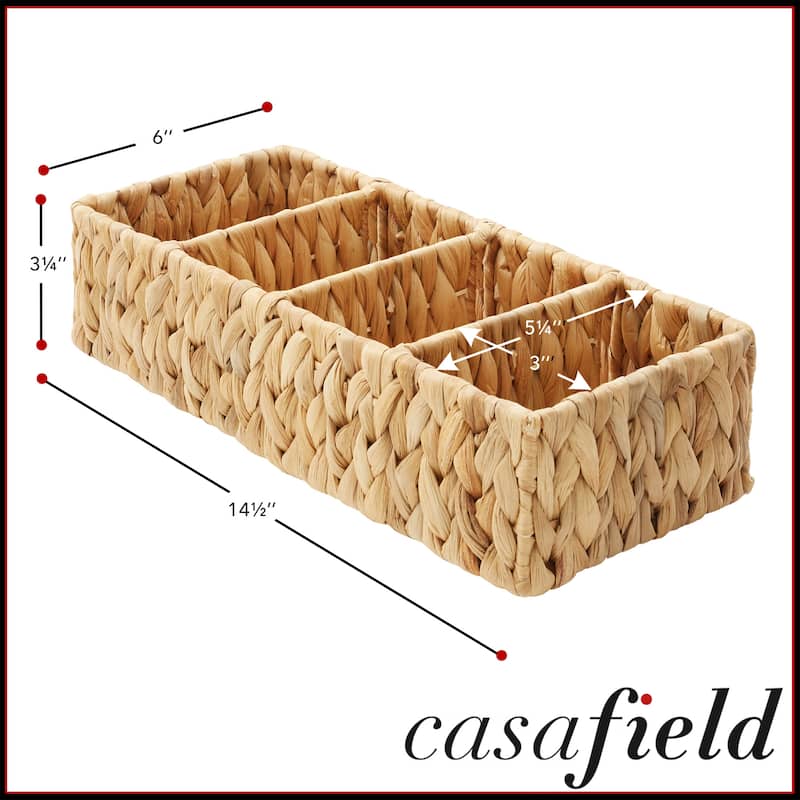 2 Water Hyacinth Storage Baskets Woven Storage Bins