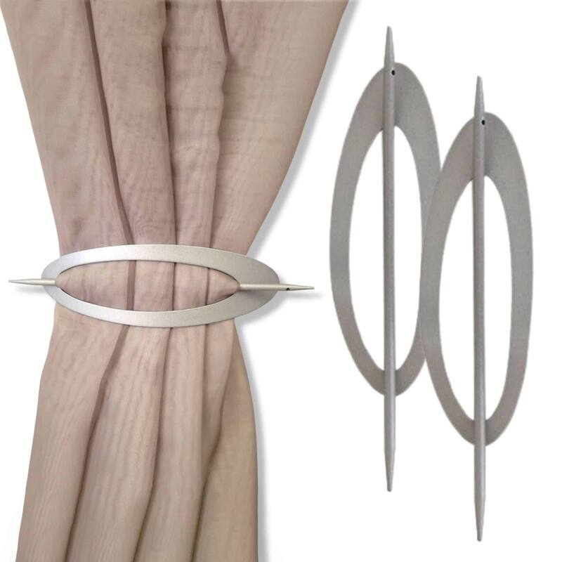 Elegant Metal Curtain Tiebacks, Oval Design for Easy Install