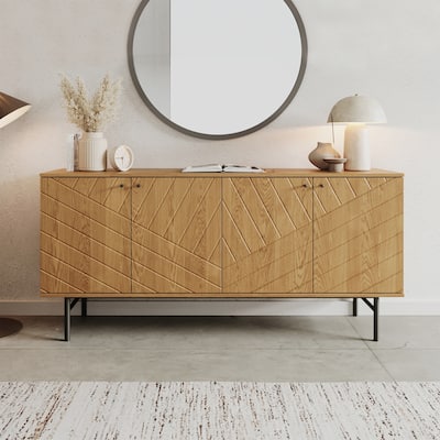Studio London Amara 63" Wide Sideboard with Geometric Design