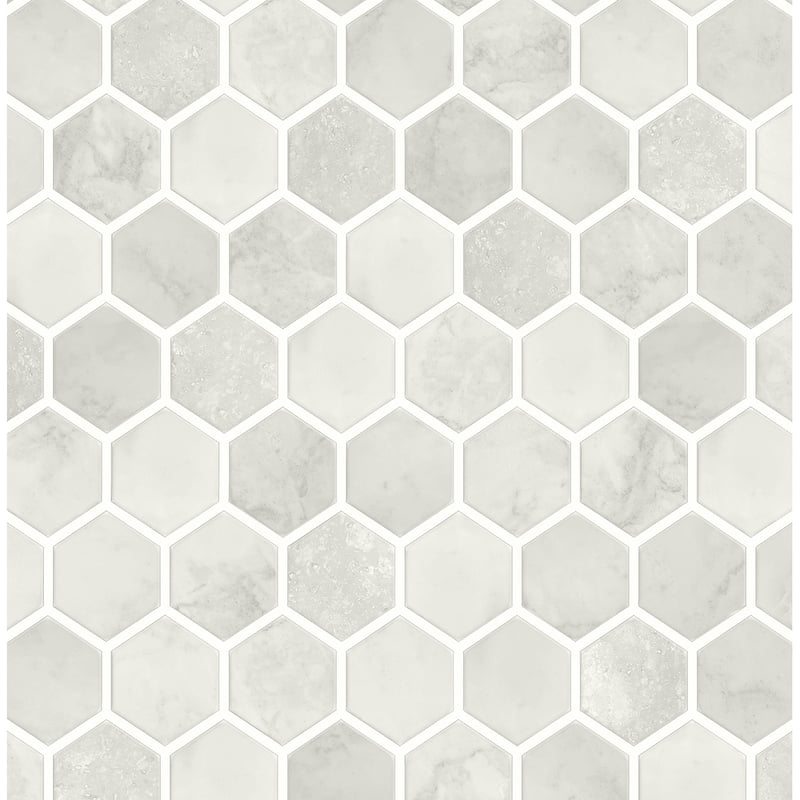 NextWall Inlay Hexagon Peel and Stick Wallpaper