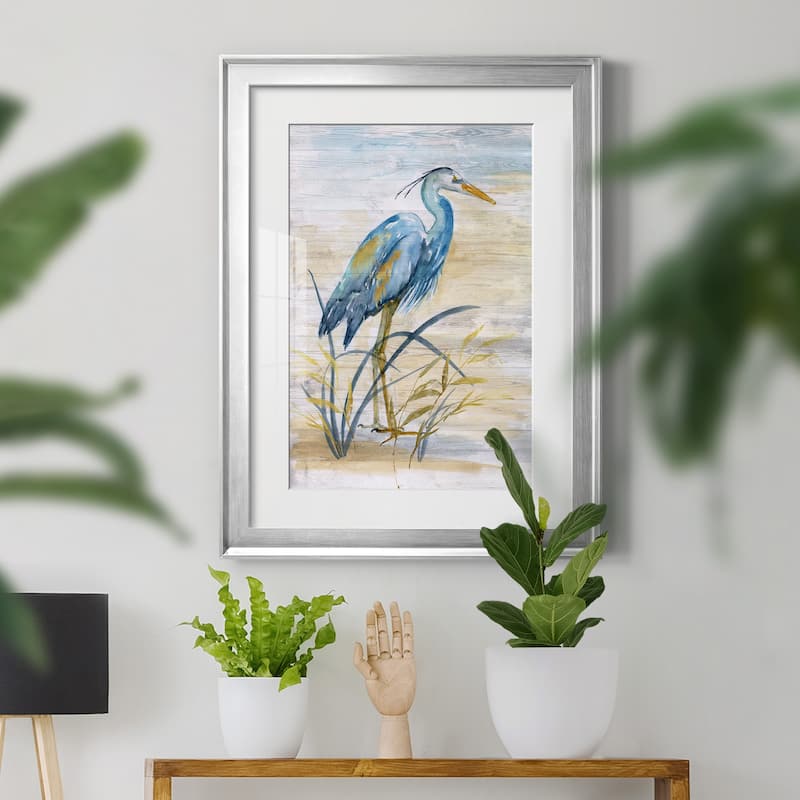Blue Heron I Premium Framed Print - Ready to Hang