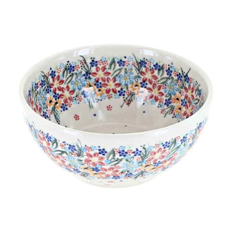 Blue Rose Polish Pottery Vena Cereal Bowl - Tara