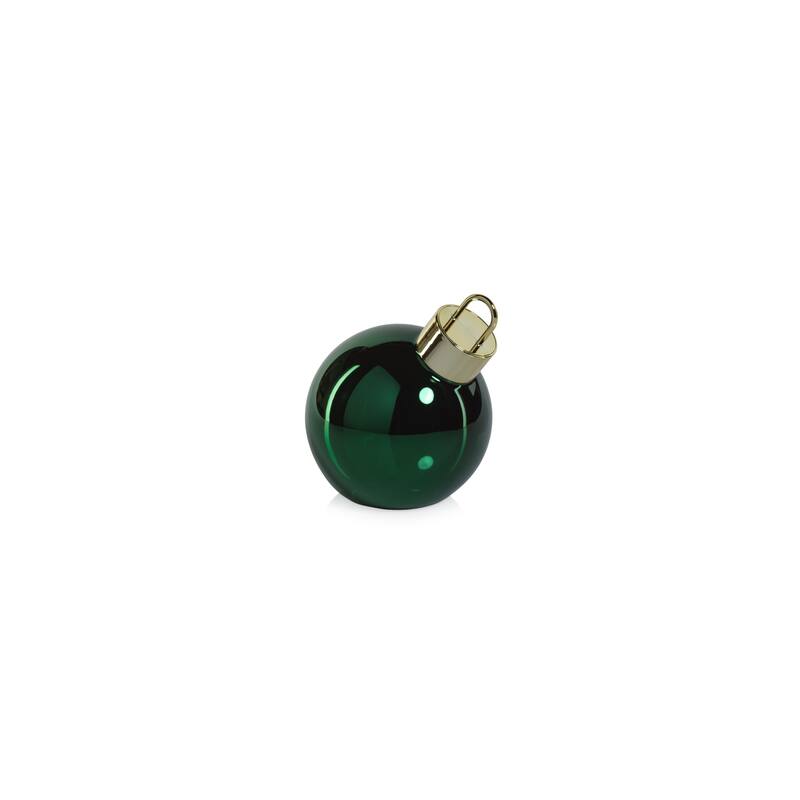 LED 6" Glass Tabletop Ball Ornaments, Set of 2 - Green