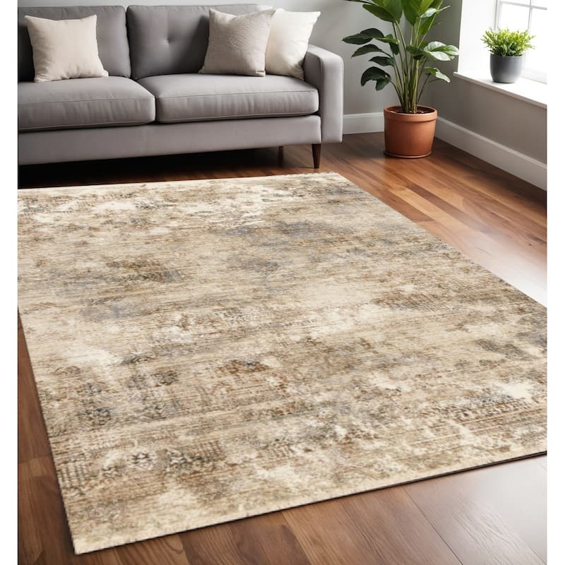 HomeRoots Abstract Modern Rectangle Area Rug - 5' X 8' - 5' X 8'