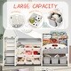 preview thumbnail 23 of 26, Multi-Functional Kids Toy Storage Organizer Furniture Set with Bins and Bookshelf - 72.8”L x 17.3”W x 43.3”H