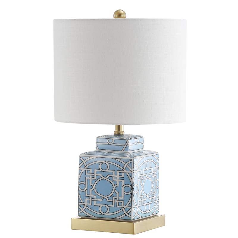 Stockholm 22" Ceramic/Metal Ginger Jar LED Table Lamp, by JONATHAN Y