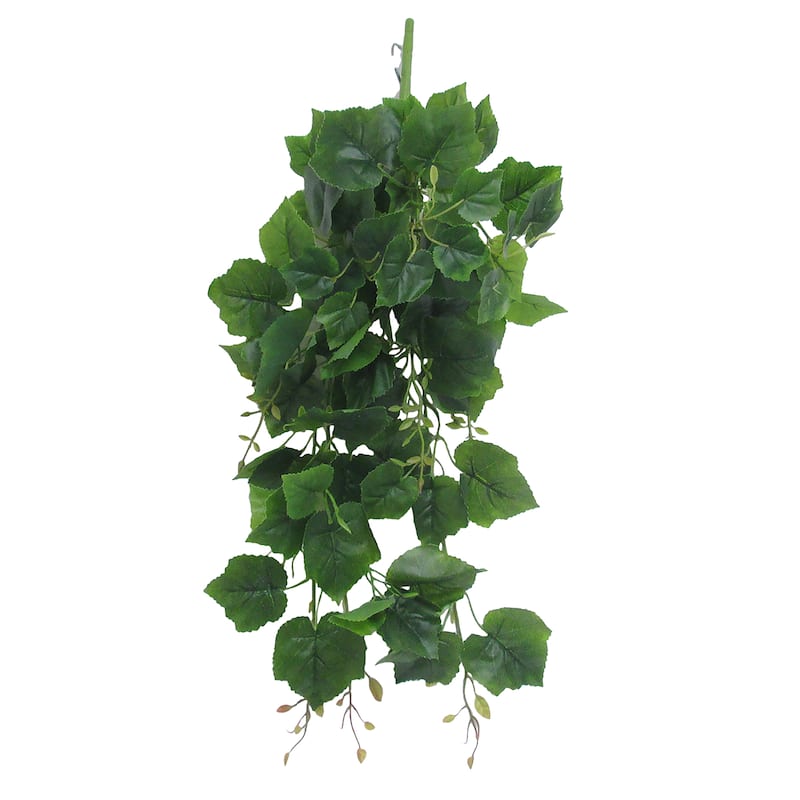 Set of 2 Artificial Grape Leaf Ivy Hanging Plant Greenery Foliage Bush UV Resistant Indoor Outdoor 30in - 30" L x 13" W x 9" DP