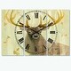 preview thumbnail 2 of 4, Designart 'Goldern Deer III' Cottage 3 Panels Large Wall CLock - 36 in. wide x 28 in. high - 3 panels